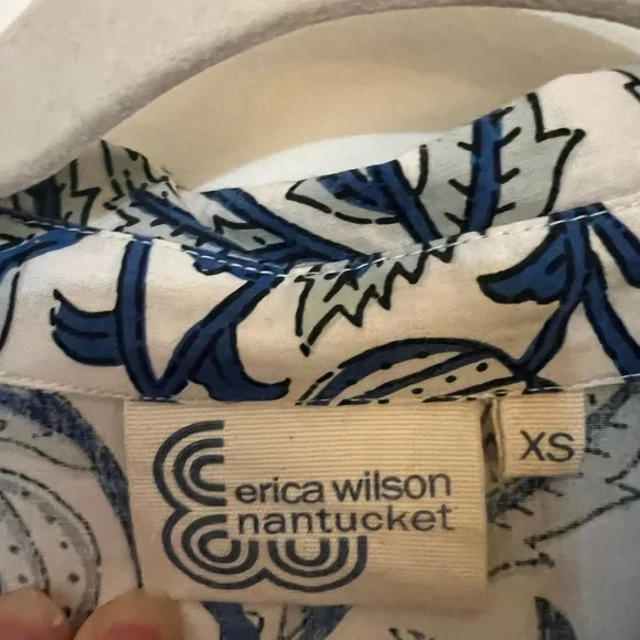 Erica Wilson Nantucket XS Pomegranate Print Maxi or Midi Long Dress - Picture 5 of 11